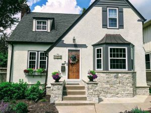 home with updated stone veneer