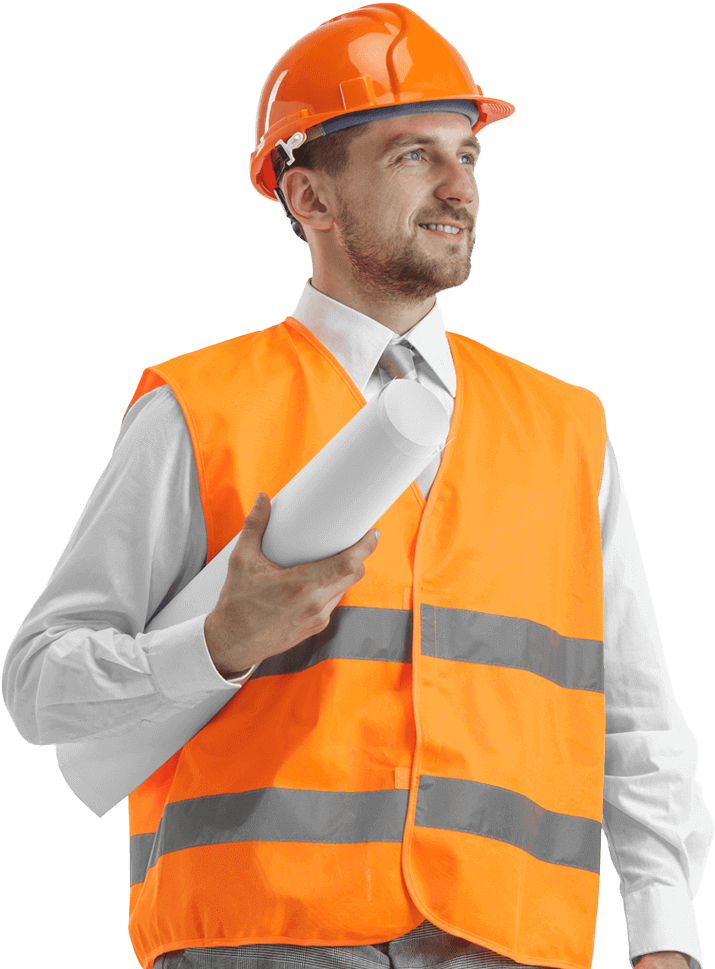 Stucco repair contractor holding paperwork