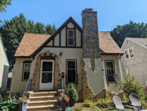After image of a home having had stucco repair and painting service