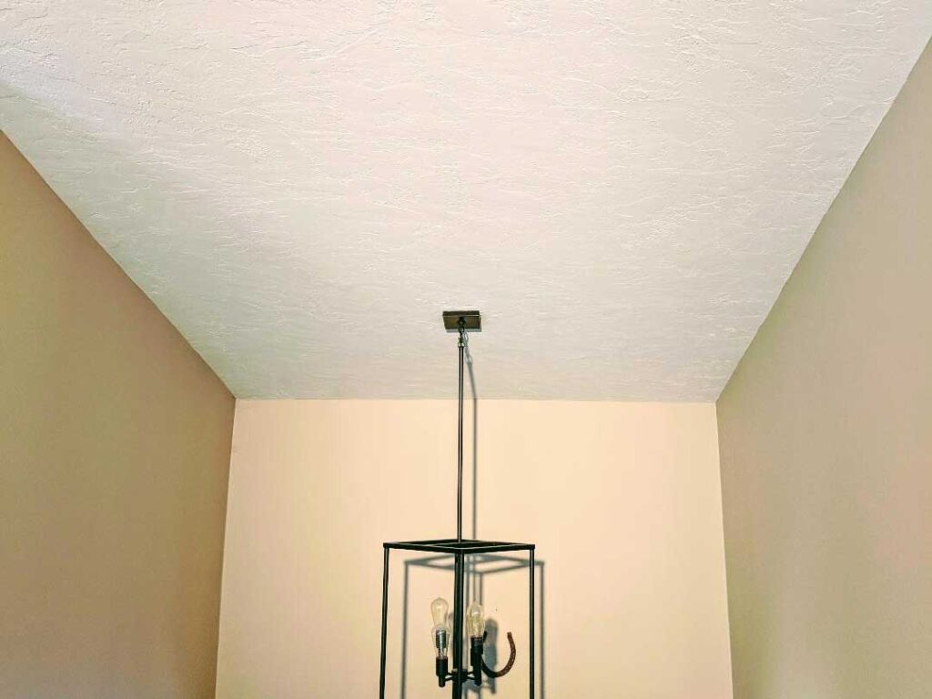 image of a ceiling knockdown drywall project