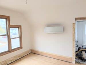 view of bedroom after plaster repair service