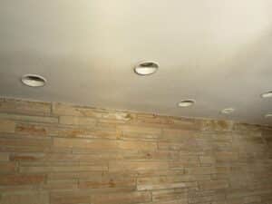 view of a ceiling after plaster repair
