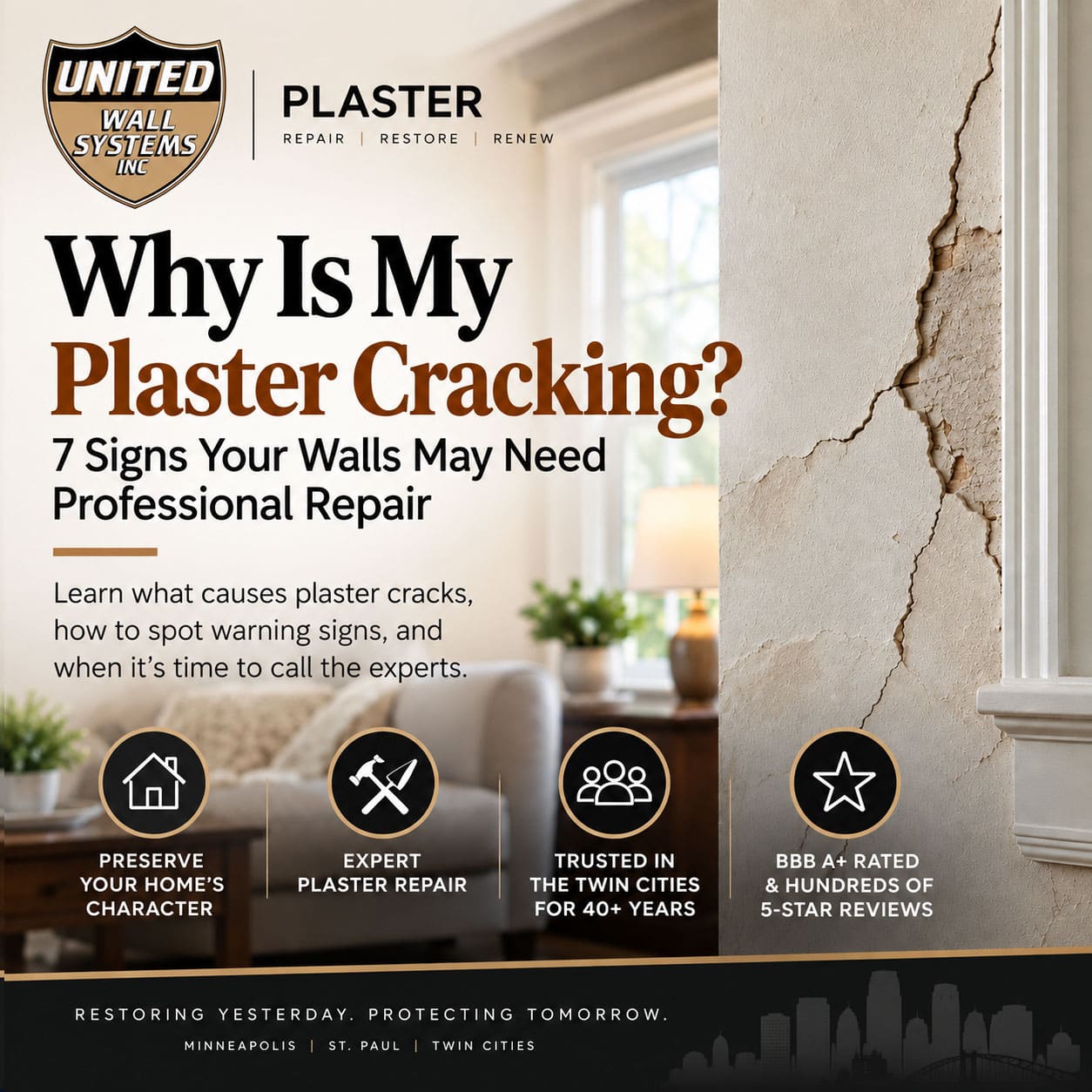 Why Is My Plaster Cracking? 7 Signs Your Walls May Need Professional Repair